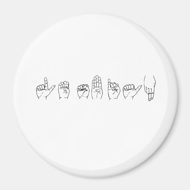 Lesbisch in Gebärdensprache Magnet (Vorne)