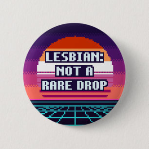 Lesbisch: Nicht ein seltener Drop Pride Pixel Butt Button