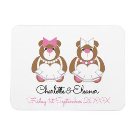 Lesbisch Wedding Teddy Bar Brides Geschenk oder Gu Magnet