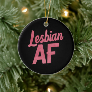 Lesbische AF-Blume LGBT-Stolz Schwule Liebe Parad Keramik Ornament