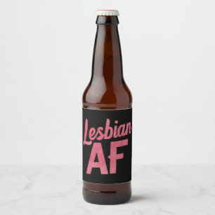 Lesbische AF-Blume LGBT-Stolz Schwule Liebe Parade Bierflaschenetikett