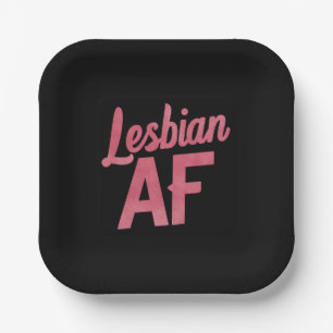 Lesbische AF-Blume LGBT-Stolz Schwule Liebe-Parade Pappteller