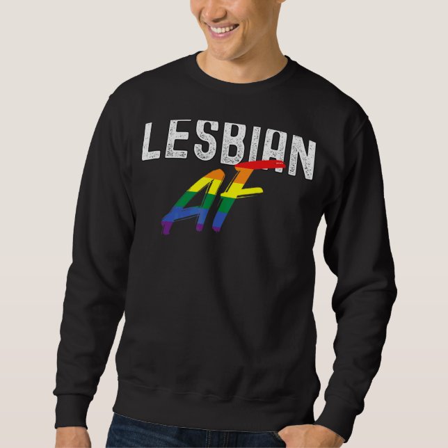 Lesbische Af-Rainbow-Liebe-Parade Sweatshirt (Vorderseite)