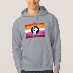 Lesbische bemalte Protestflagge Hoodie
