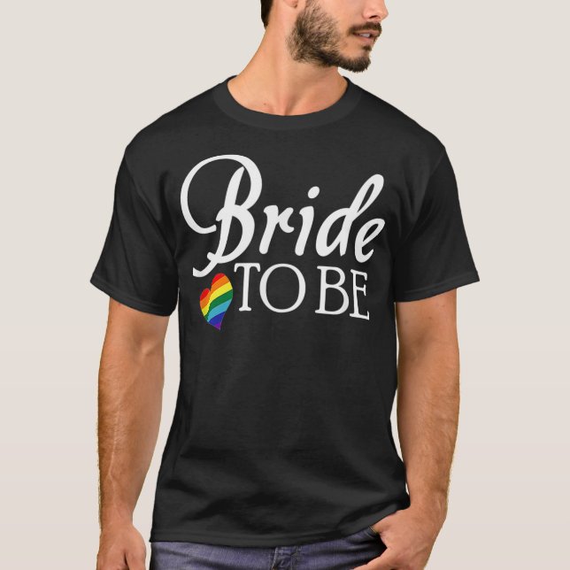 Lesbische Braut als LGBTQ-Hochzeitspass T-Shirt (Vorderseite)