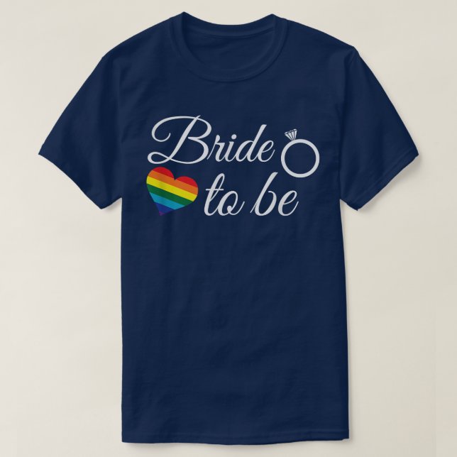 Lesbische Braut LGBT Wedding Bridge T-Shirt (Design vorne)