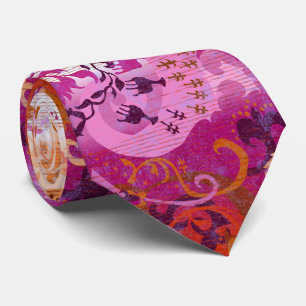 Lesbische Drache Damast - neue Pride Flag Farben 2 Krawatte