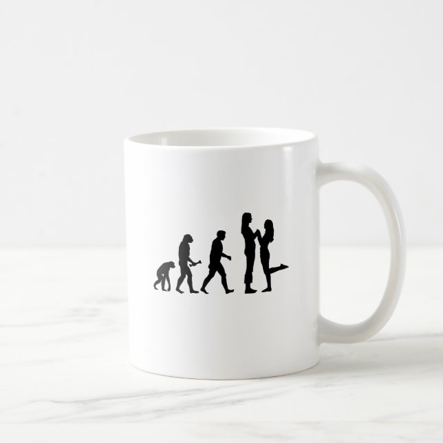 Lesbische Ehe-Evolution Tasse (Rechts)