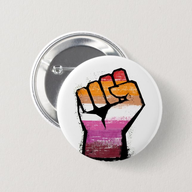 Lesbische Faust Button (Vorne & Hinten)