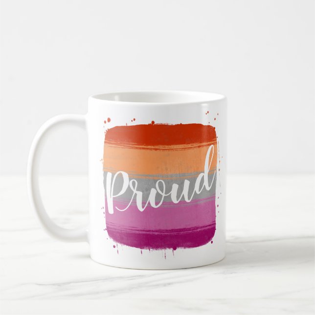 Lesbische Flag Pride Coffee Tasse (Links)