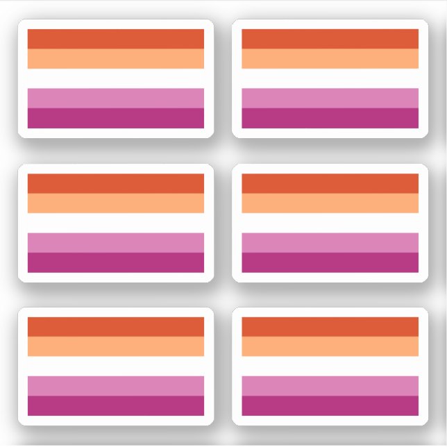 Lesbische Flagge Aufkleber (Vorderseite)