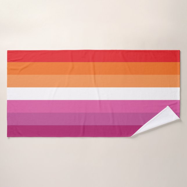 Lesbische Flagge Badehandtuch (Badehandtuch)