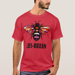 Lesbische Flagge Bee Funny Proud LGBTQ Ally Gay Pr T-Shirt