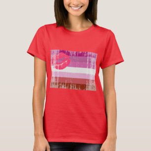LESBISCHE FLAGGE BEUNRUHIGT T-Shirt