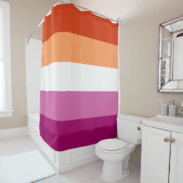 Lesbische Flagge Duschvorhang