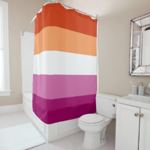 Lesbische Flagge Duschvorhang