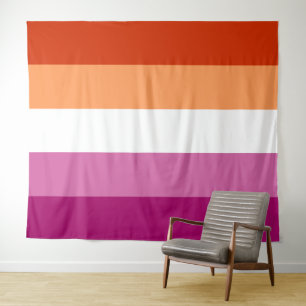 Lesbische Flagge Extra Groß LGBT Wandteppich