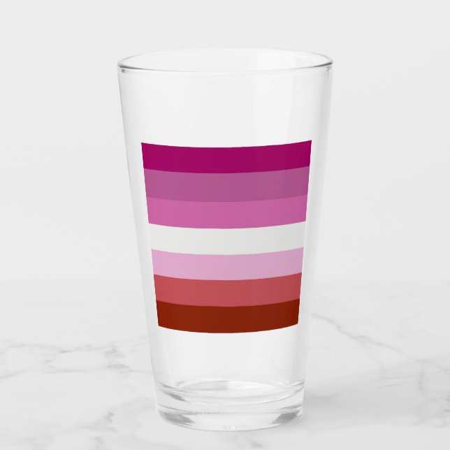 Lesbische Flagge Glas (Vorderseite)