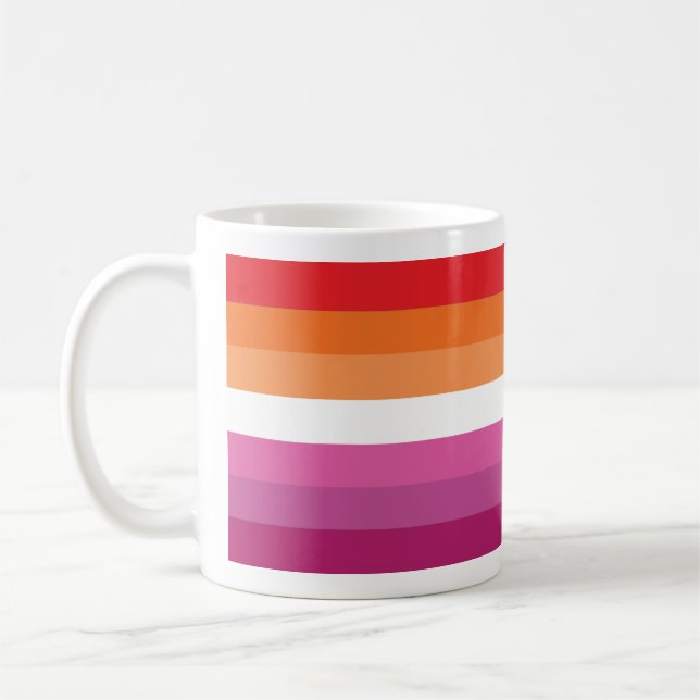 Lesbische Flagge Kaffeetasse (Links)