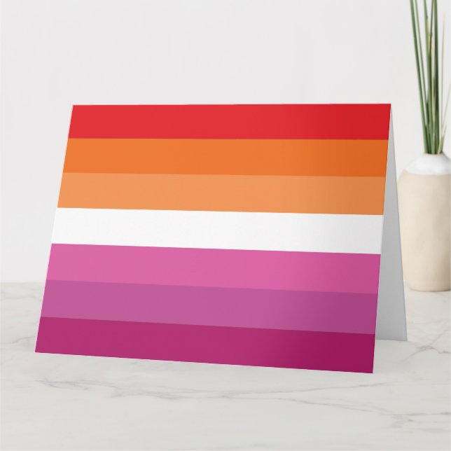 Lesbische Flagge Karte (Vorderseite)
