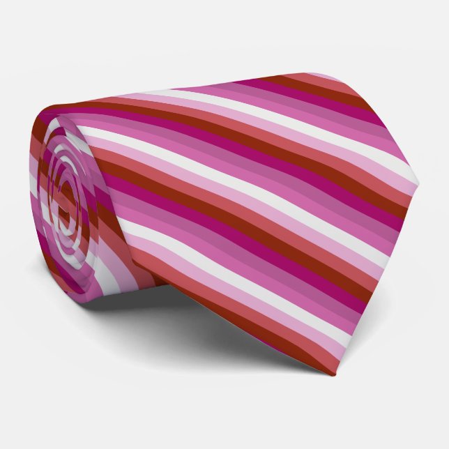 Lesbische Flagge Krawatte (Gerollt)