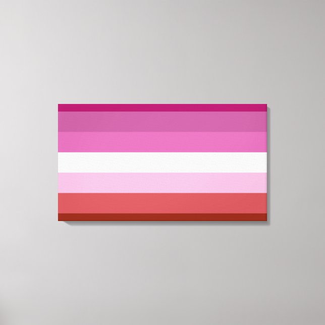 Lesbische Flagge Leinwanddruck (Vorderseite)