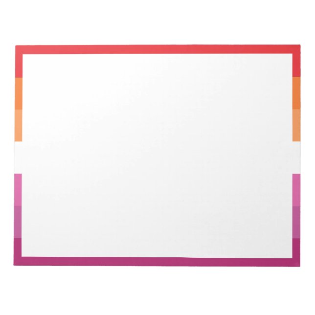 Lesbische Flagge Notizblock (Vorderseite)