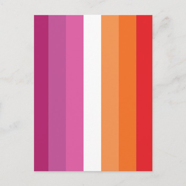 Lesbische Flagge Postkarte (Vorderseite)