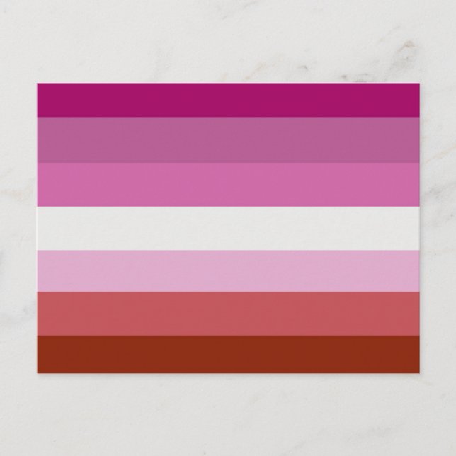 Lesbische Flagge Postkarte (Vorderseite)