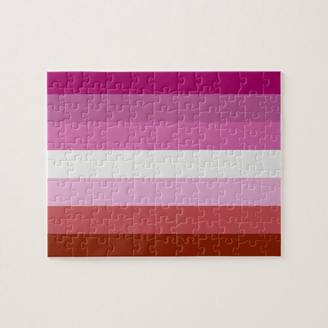 Lesbische Flagge Puzzle (Horizontal)