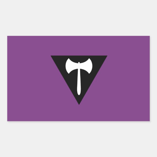 Lesbische Flagge Rechteckiger Aufkleber (Vorderseite)