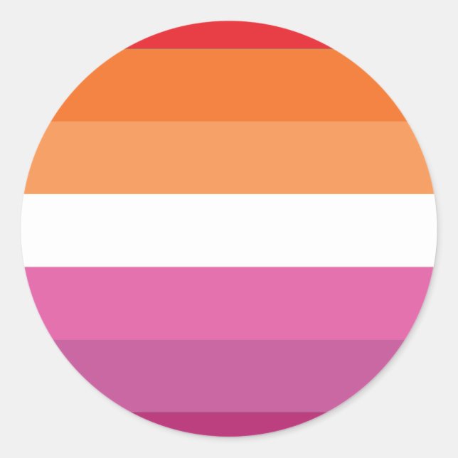 Lesbische Flagge Runder Aufkleber (Vorderseite)