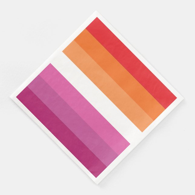 Lesbische Flagge Serviette (Ecke)