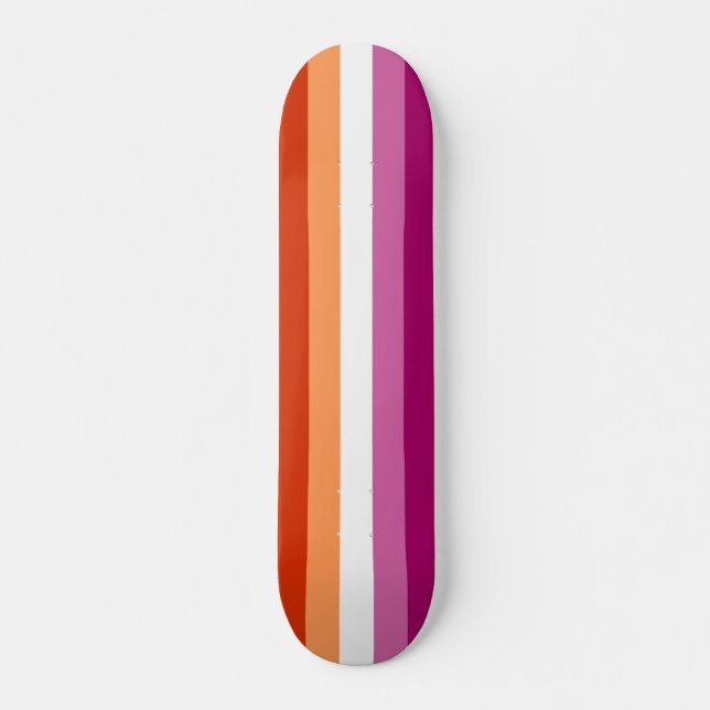 Lesbische Flagge Skateboard (Vorne)