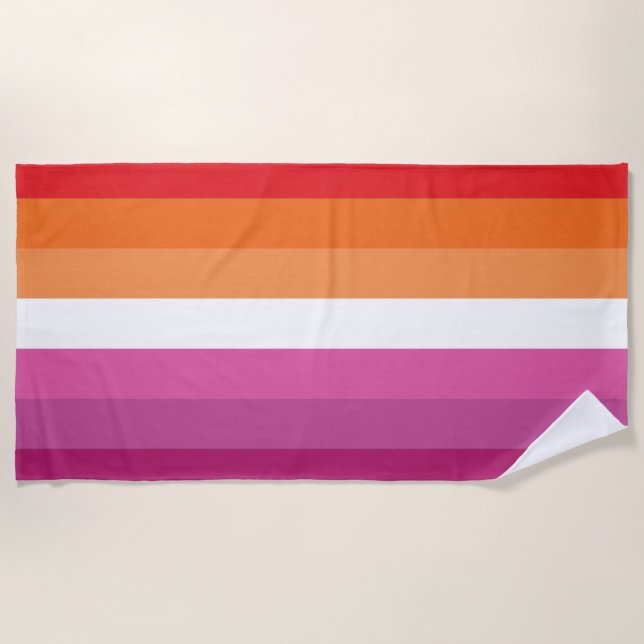 Lesbische Flagge Strandtuch (Vorderseite)