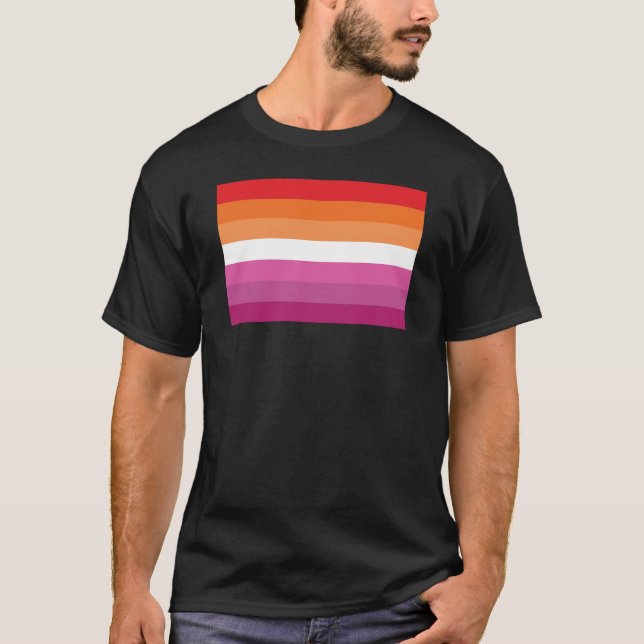 Lesbische Flagge T-Shirt (Vorderseite)
