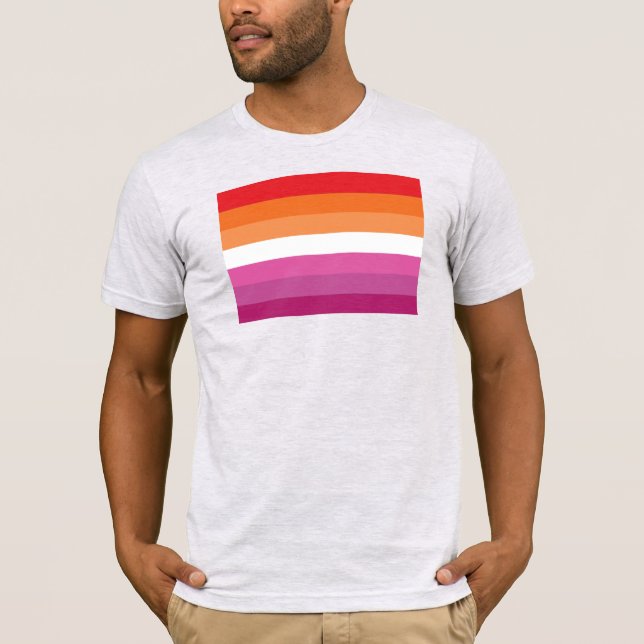 Lesbische Flagge T-Shirt (Vorderseite)
