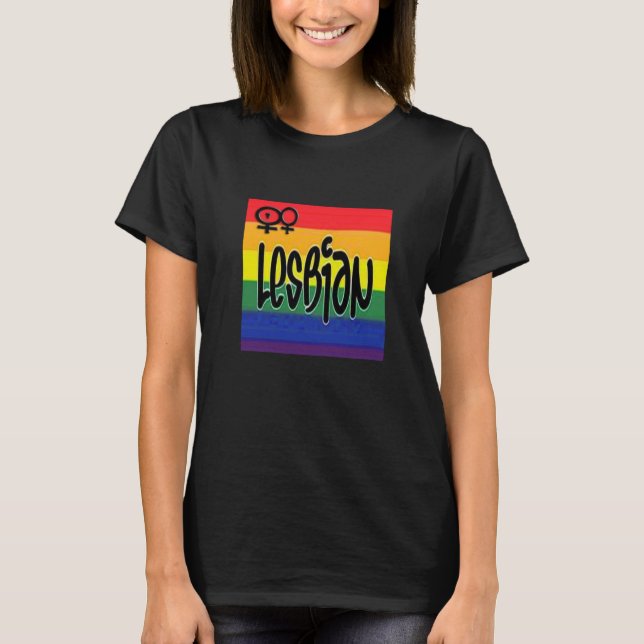 Lesbische Flagge T T-Shirt (Vorderseite)