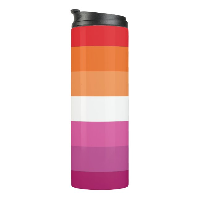 Lesbische Flagge Thermosbecher (Nach rechts gedreht)
