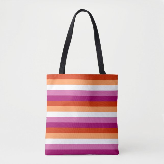 Lesbische Flagge Tote Bag (Vorderseite)