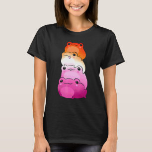Lesbische Flaggenfarbe Frosch Subtile Lgbtq Sapphi T-Shirt