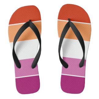 Lesbische Flaggenfarben Streifen Flip Flops