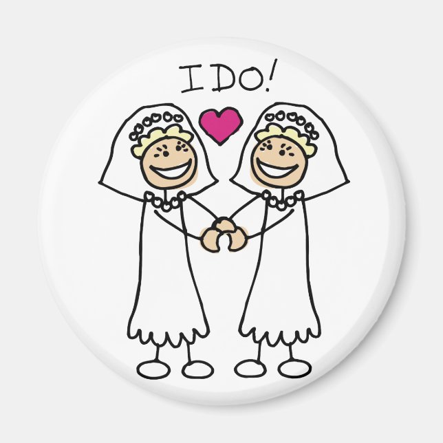 Lesbische Gastgeschenke Hochzeiten Magnet (Vorne)