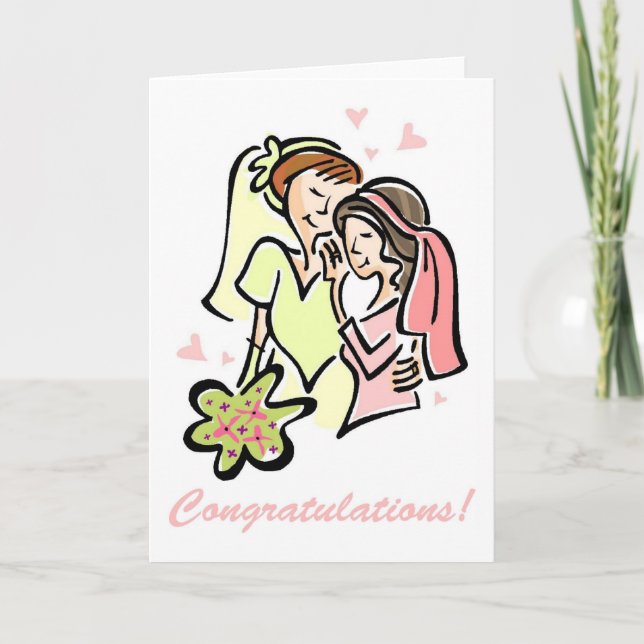 Lesbische Gay Wedding Cards - Leere Karte (Vorderseite)