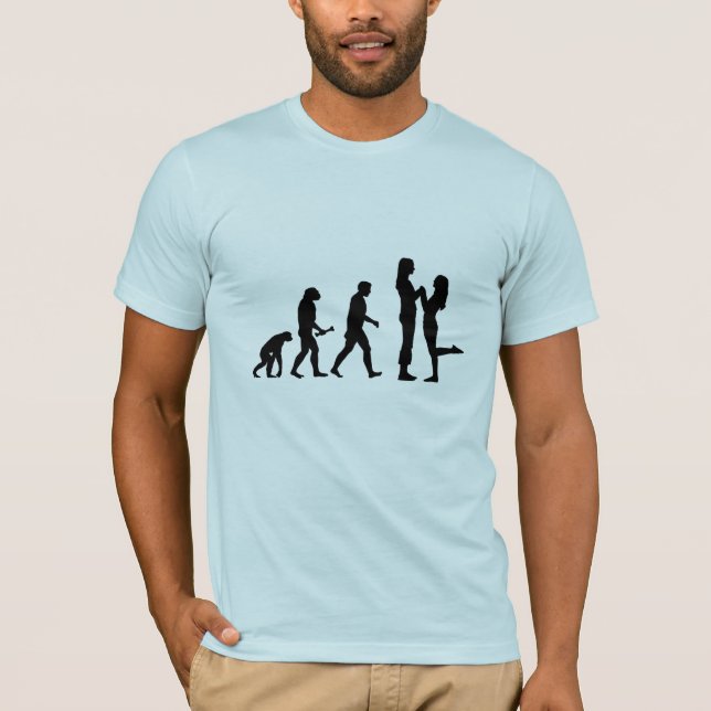 Lesbische Heirat-Evolution T-Shirt (Vorderseite)