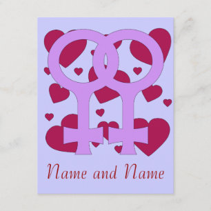 Lesbische Heiratsherzen Einladung