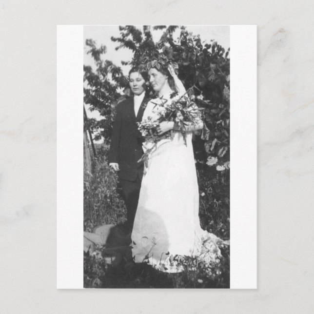 Lesbische Hochzeit Circa 1920 Postkarte (Vorderseite)
