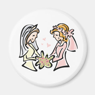 Lesbische Hochzeit Magnet