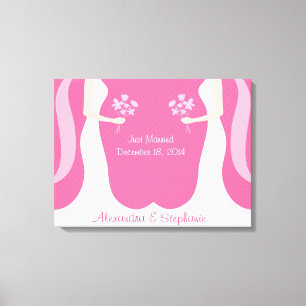 Lesbische Hochzeit Personalisiert Leinwanddruck