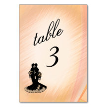 Lesbische HochzeitpfirsichTischnummer